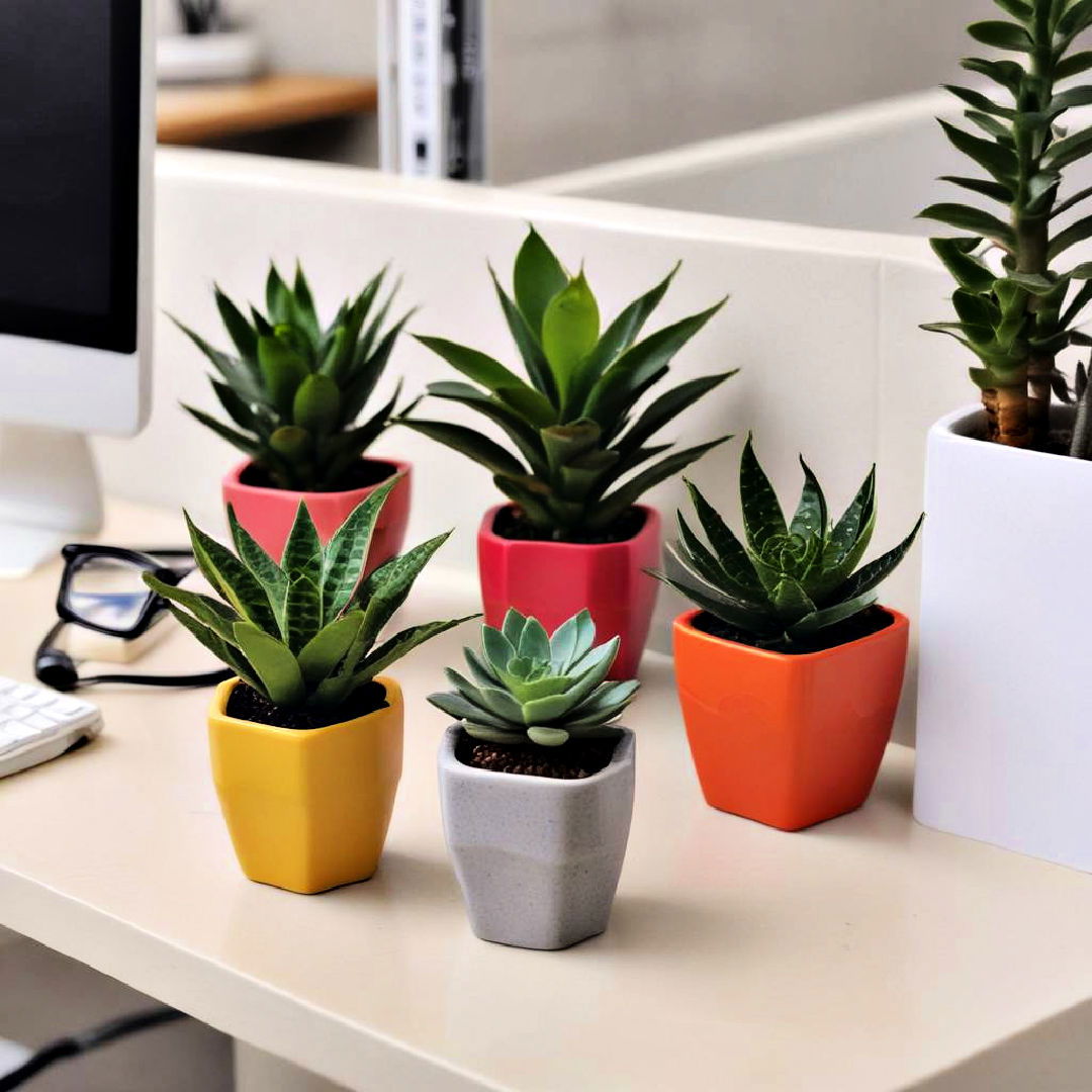 vibrant desk plants