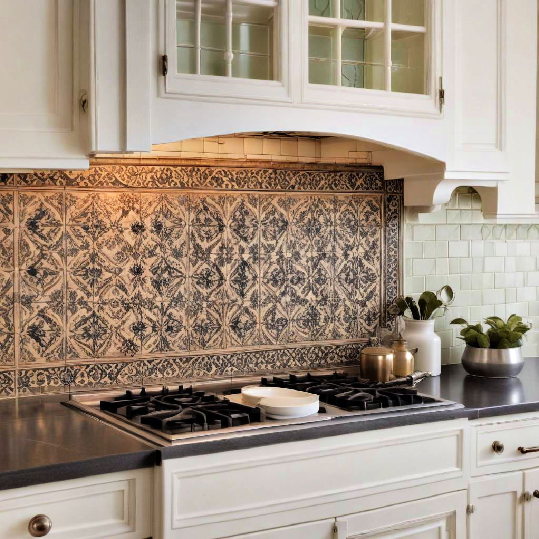 victorian tile backsplash