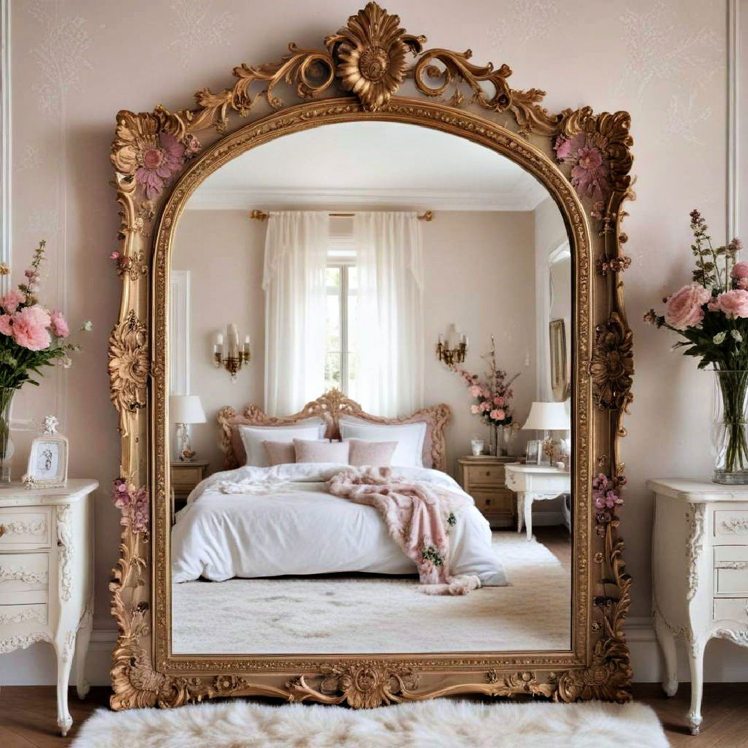 vintage mirrors with floral frames