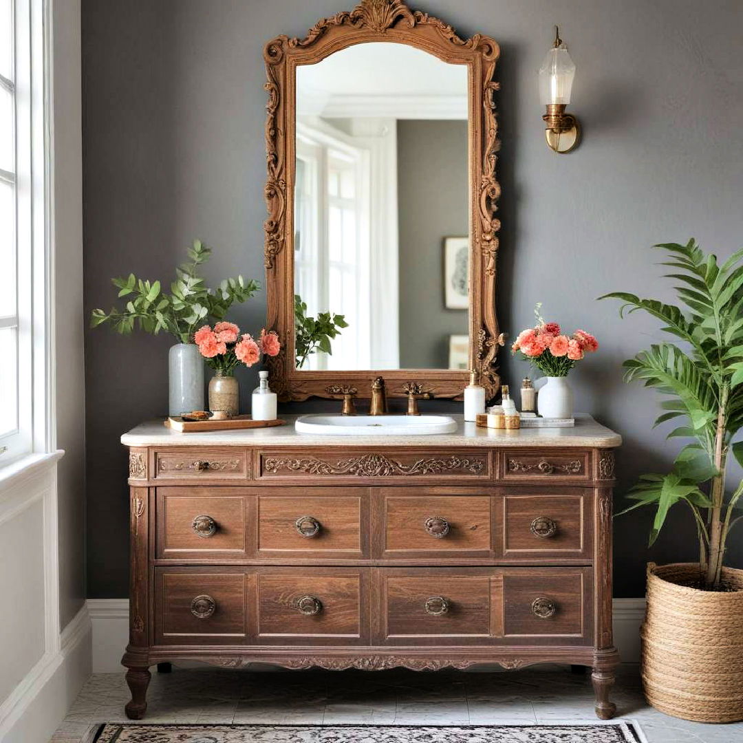 vintage vanity for a timeless look