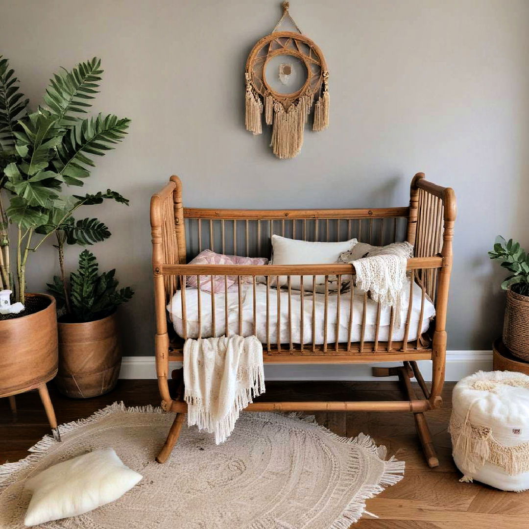 vintage wooden cradle