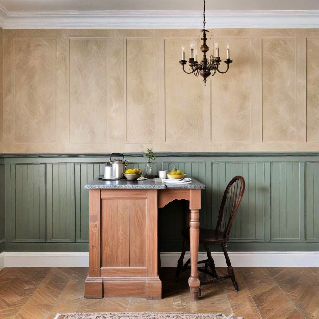 wainscoting for textured walls