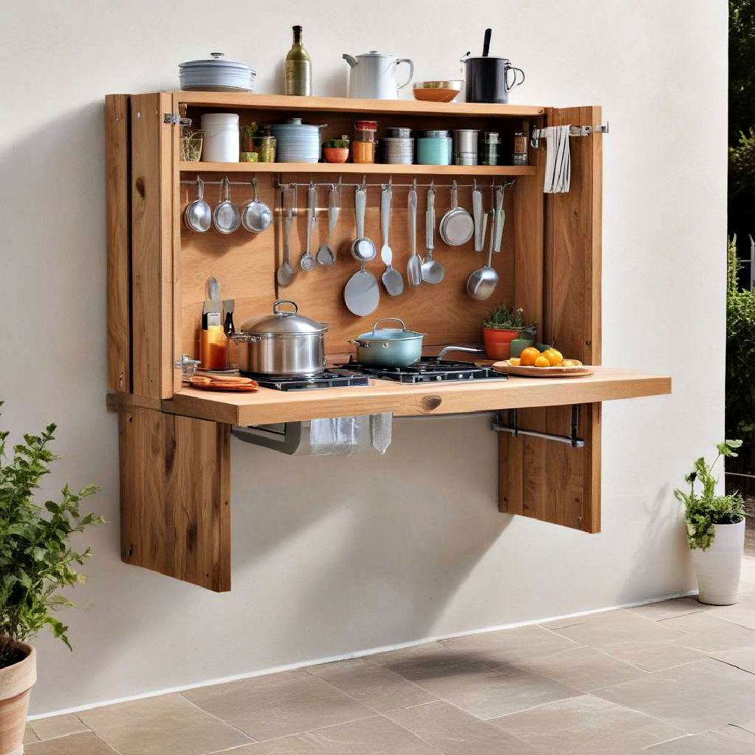 wall mounted foldable kitchen