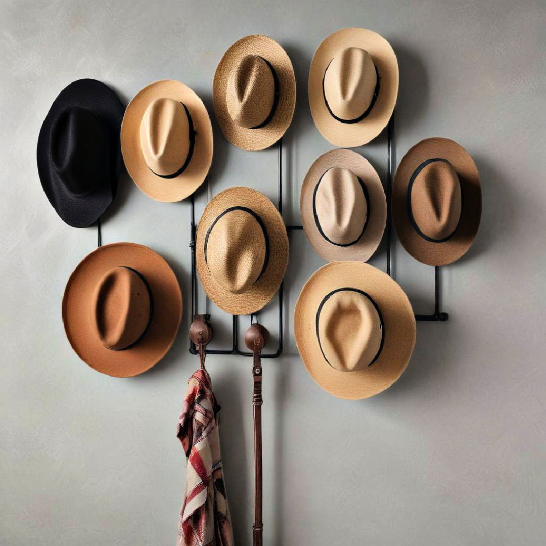 wall mounted hat rack