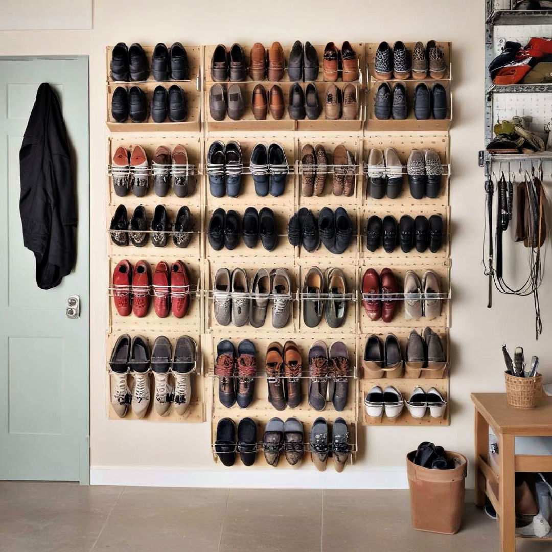 wall mounted shoe organizers