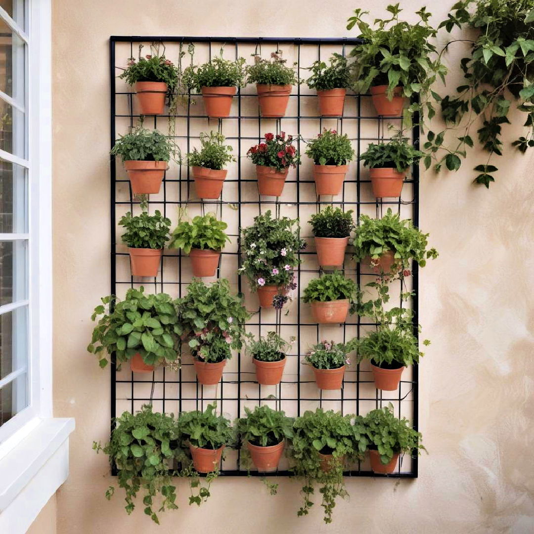 wall mounted trellis for small spaces