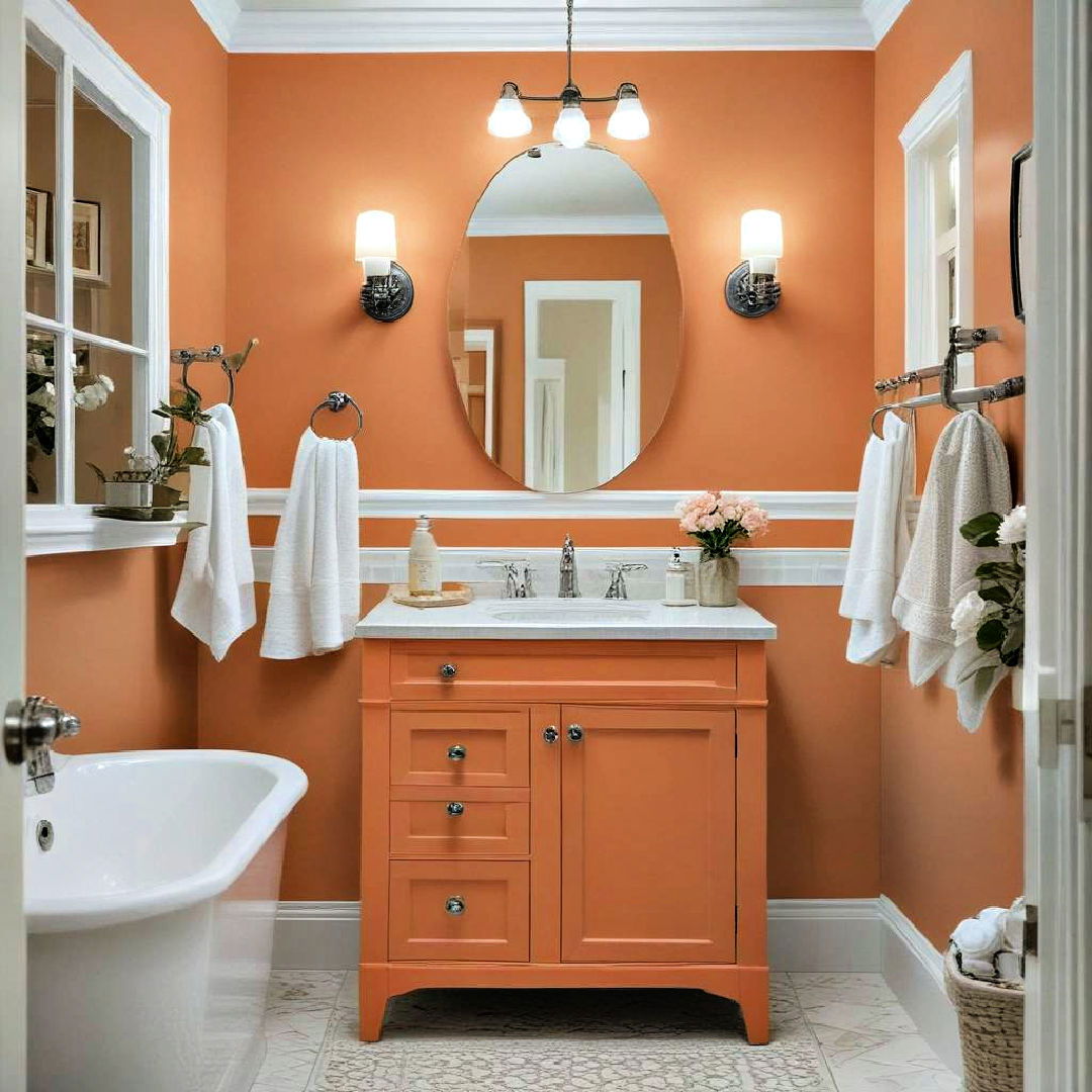 warm sunset orange