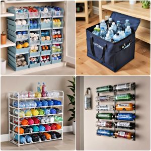 water bottle storage ideas