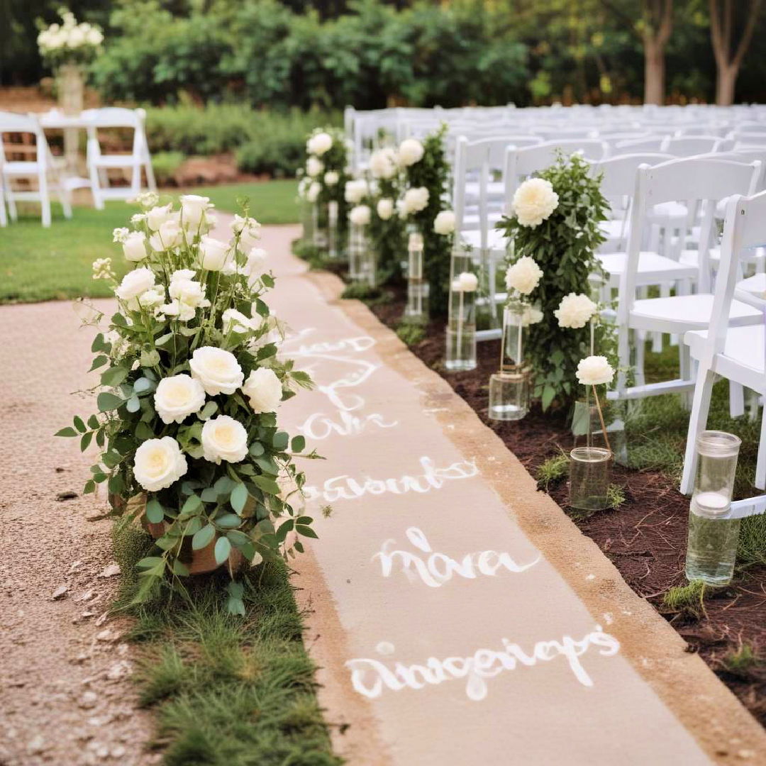 wedding ceremony aisle markers