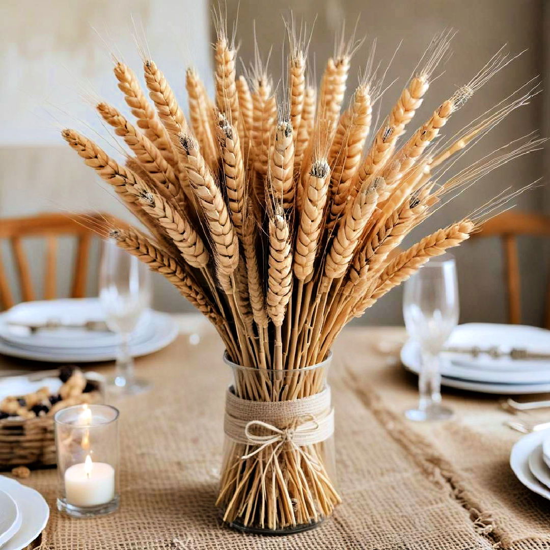 wheat bundle centerpieces