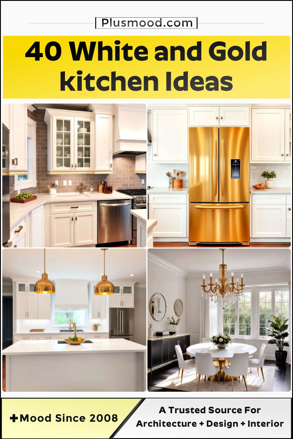 white and gold kitchen ideas and inspiration