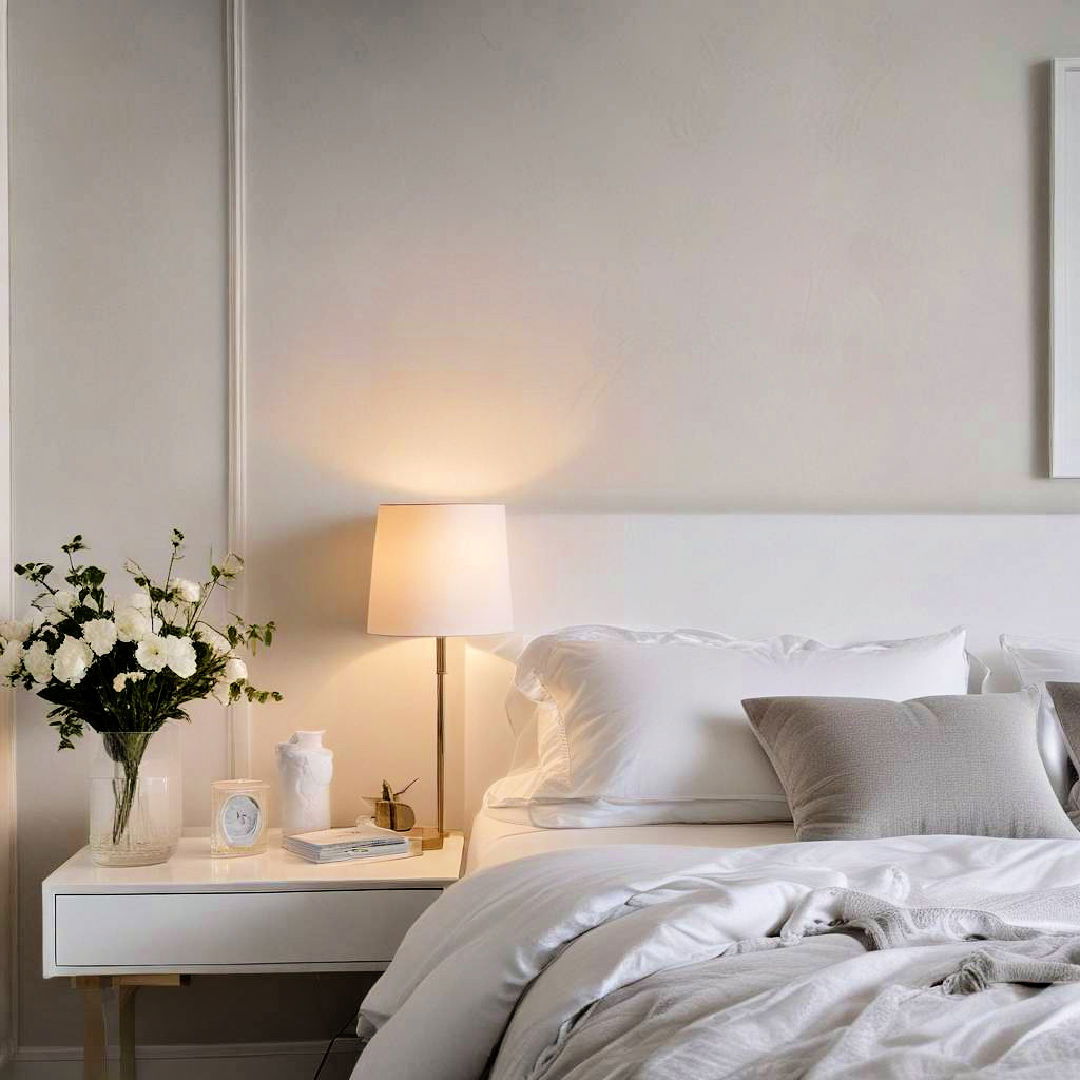 white bedside lamps