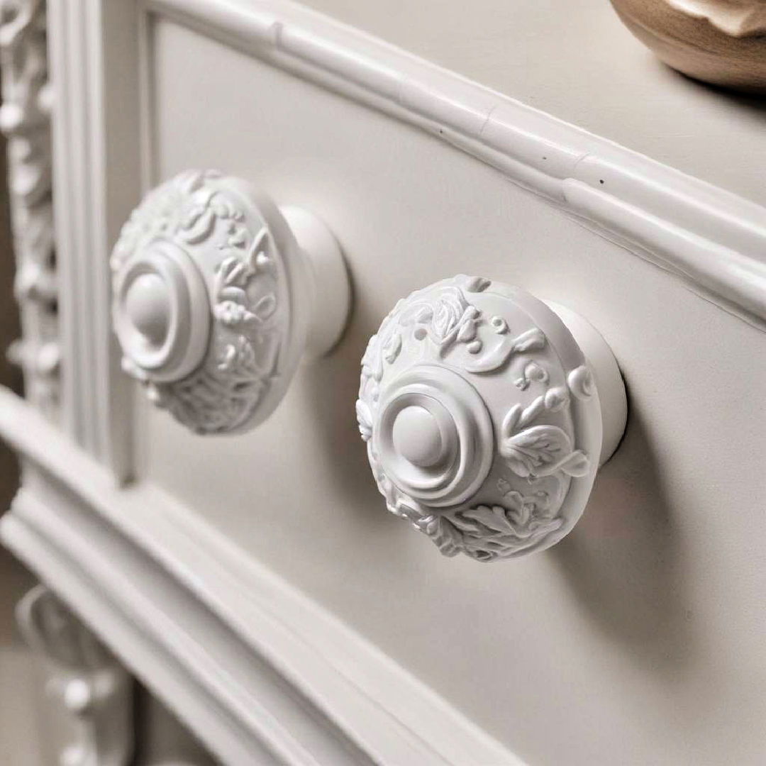 white ceramic knobs