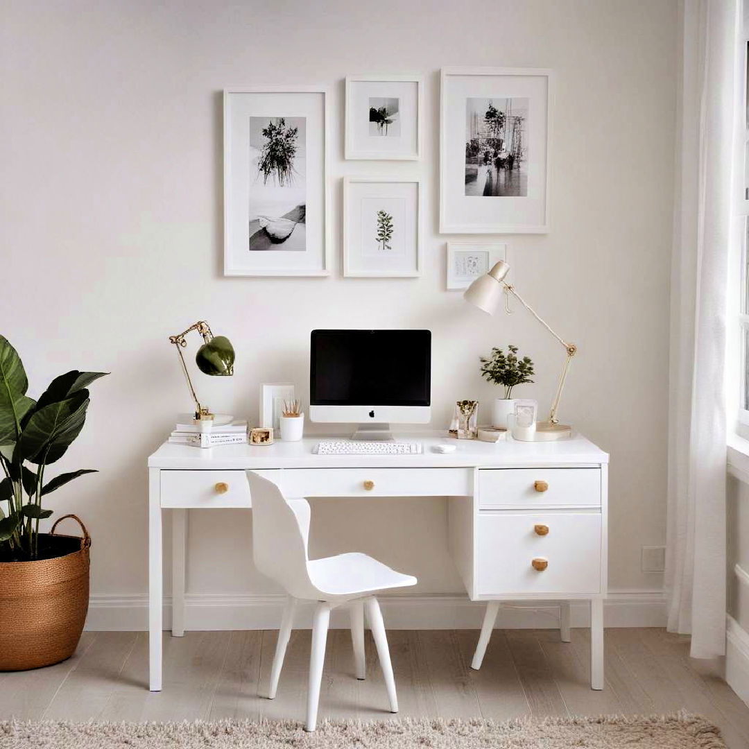 white desk