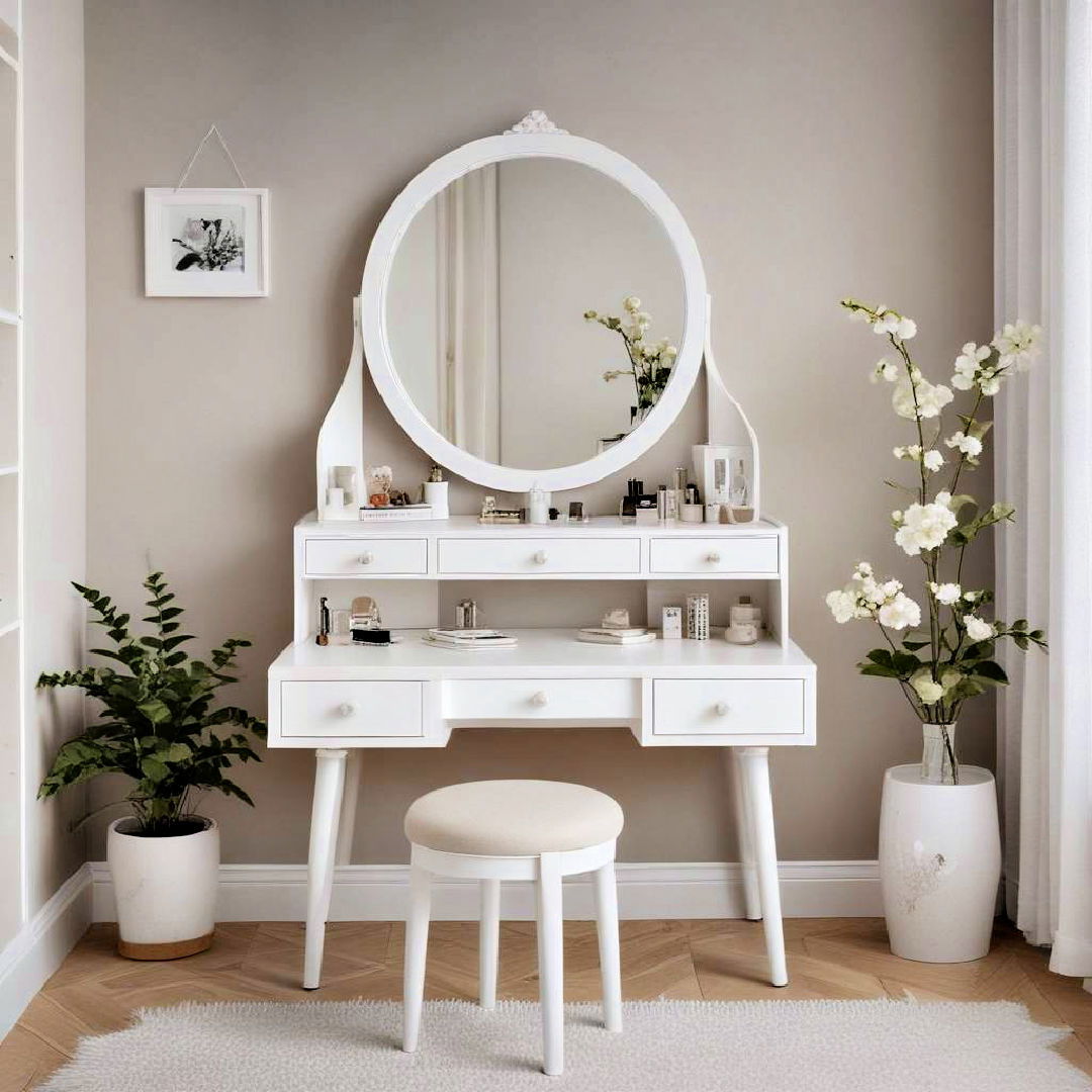 white dressing table