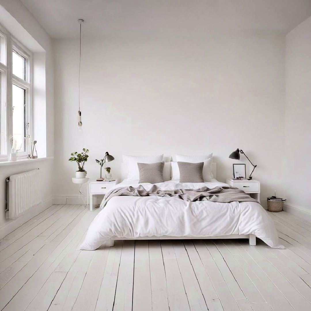 white floorboards