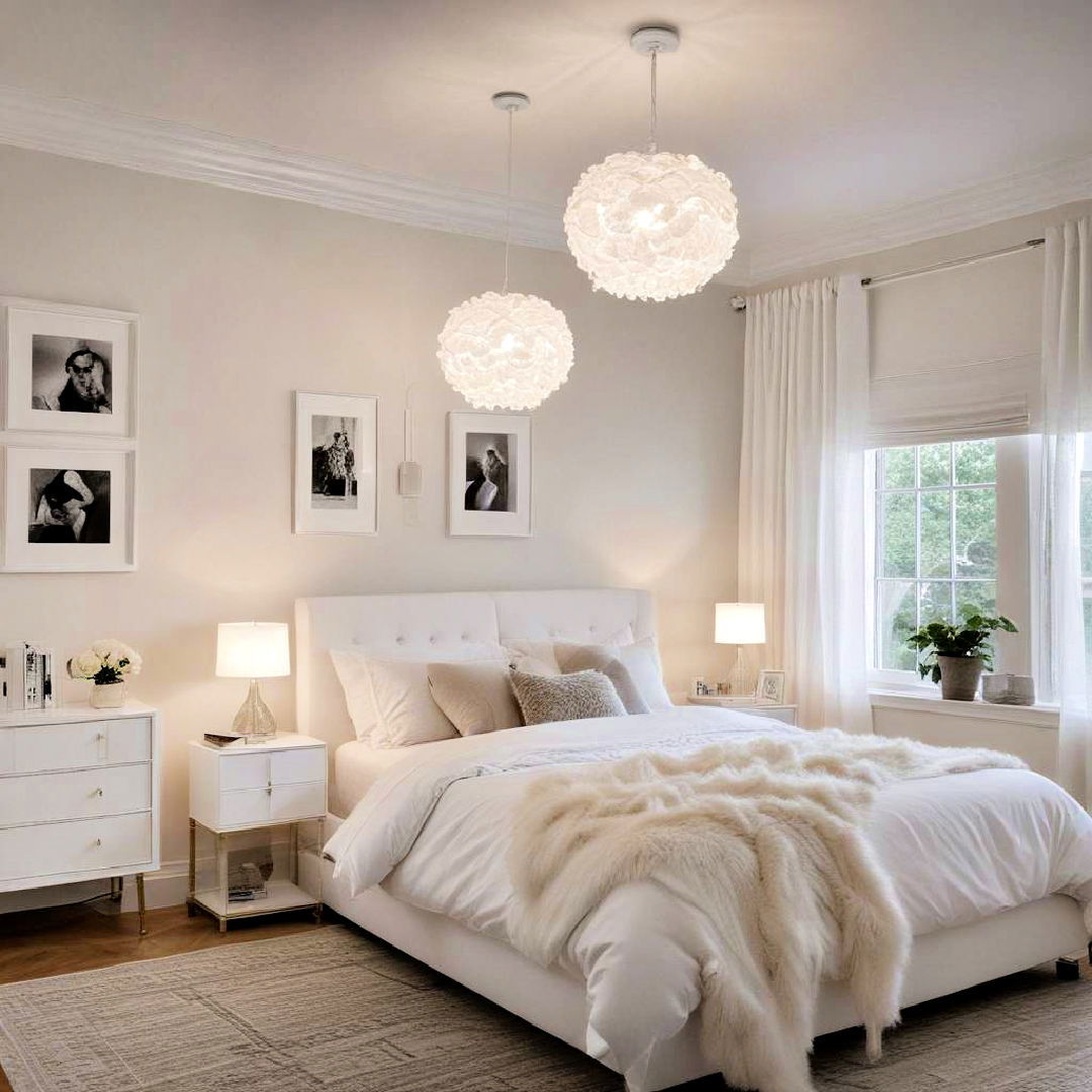 white lighting fixtures