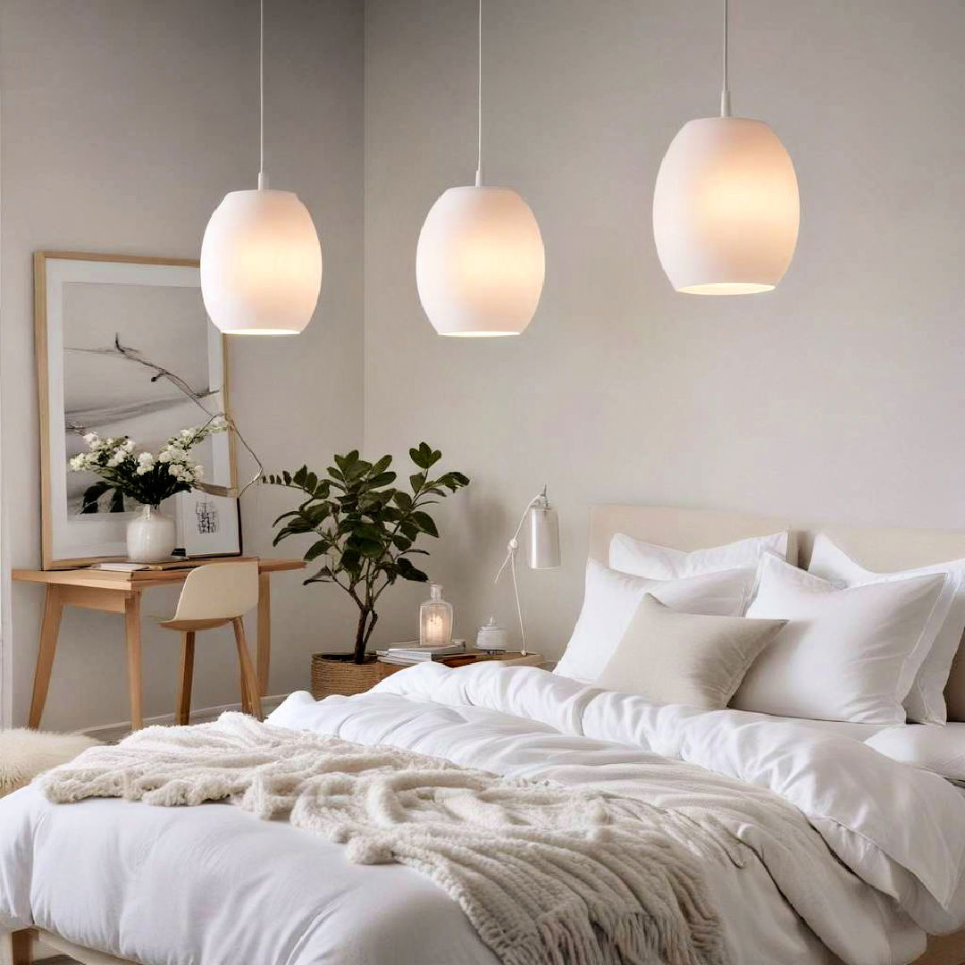 white pendant lights