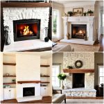 white stone fireplace ideas