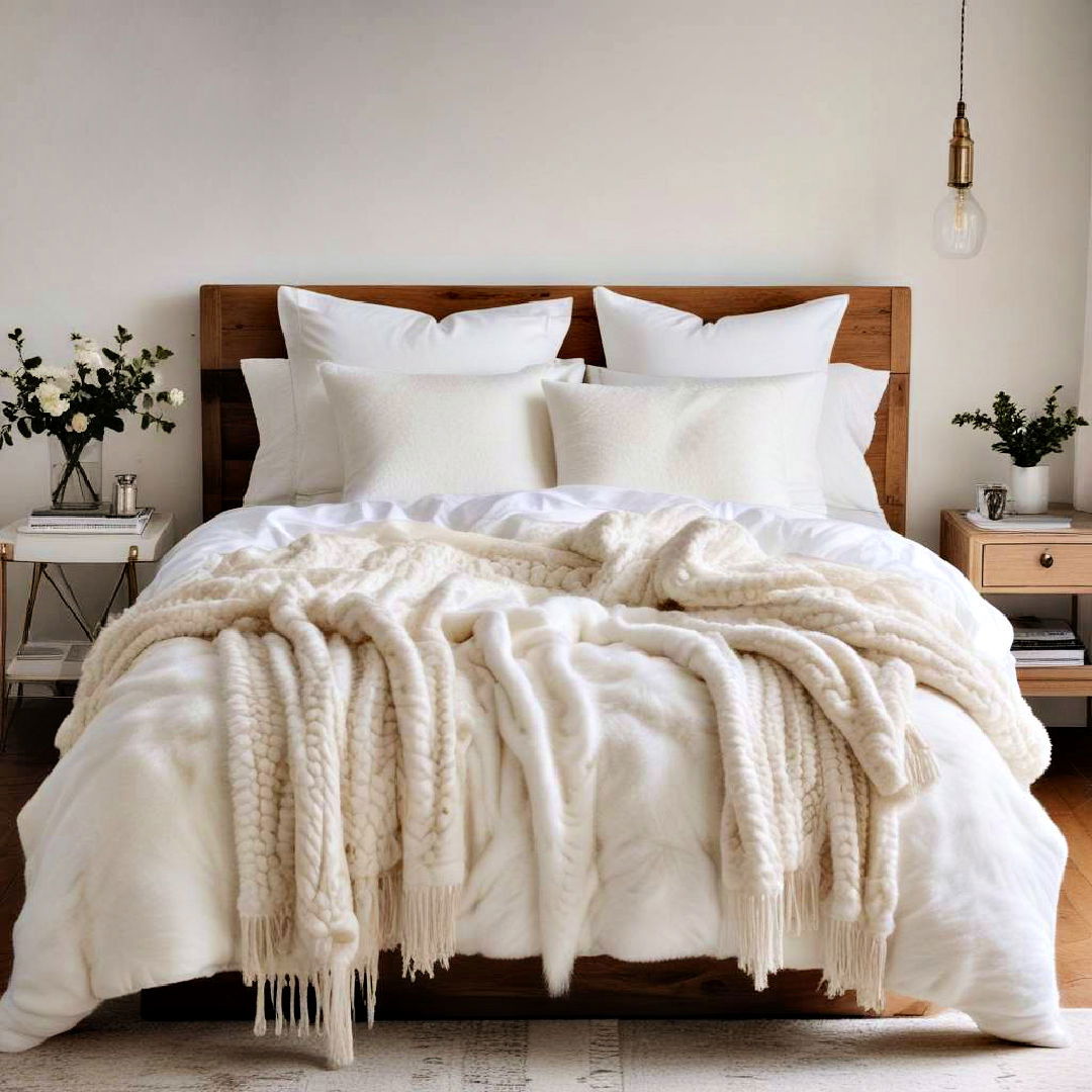 white throw blankets