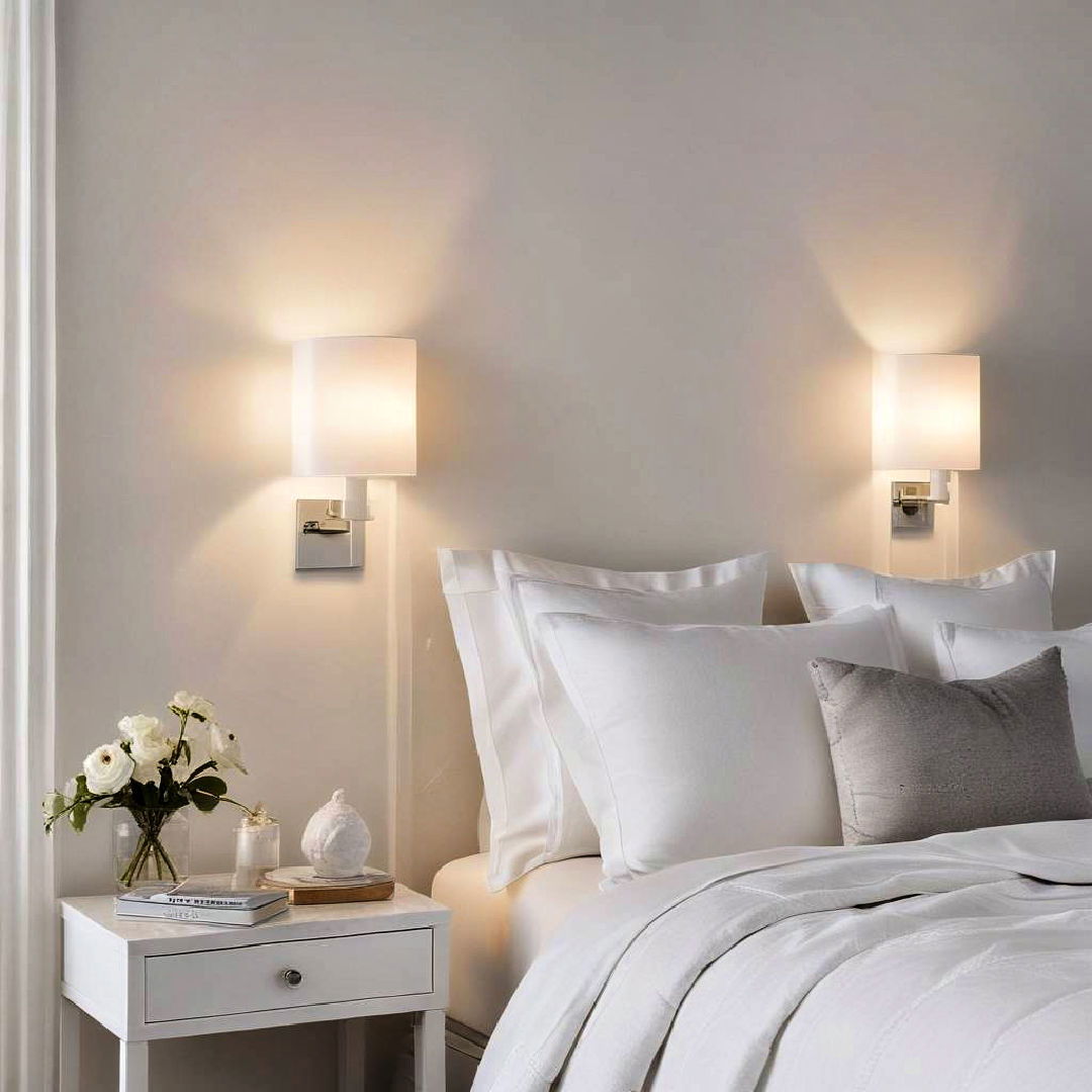 white wall sconces