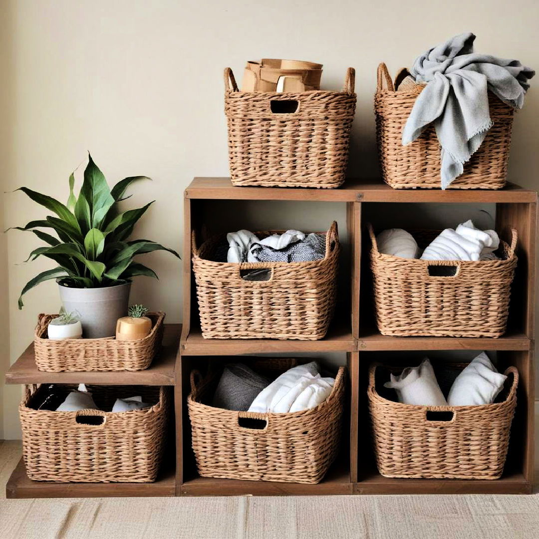 wicker baskets for storage