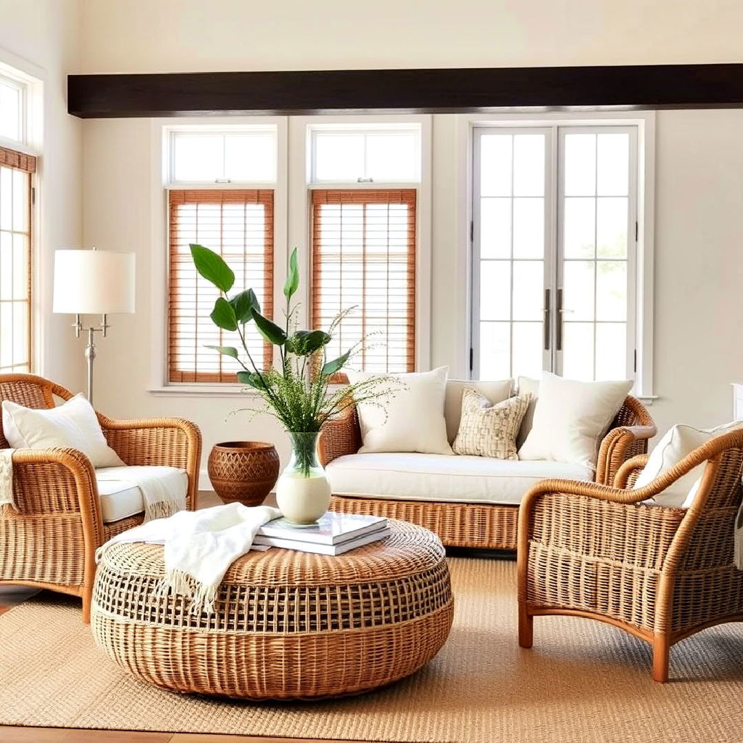 wicker furniture for a natural accent