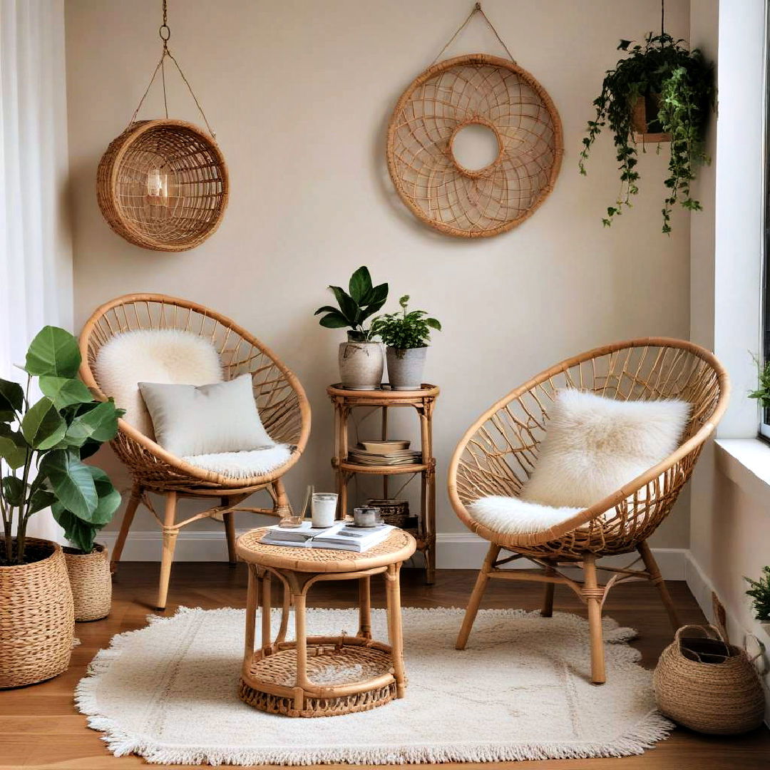 wicker or rattan furniture