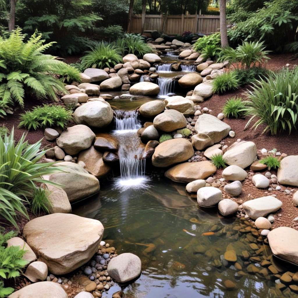 winding stream waterfall