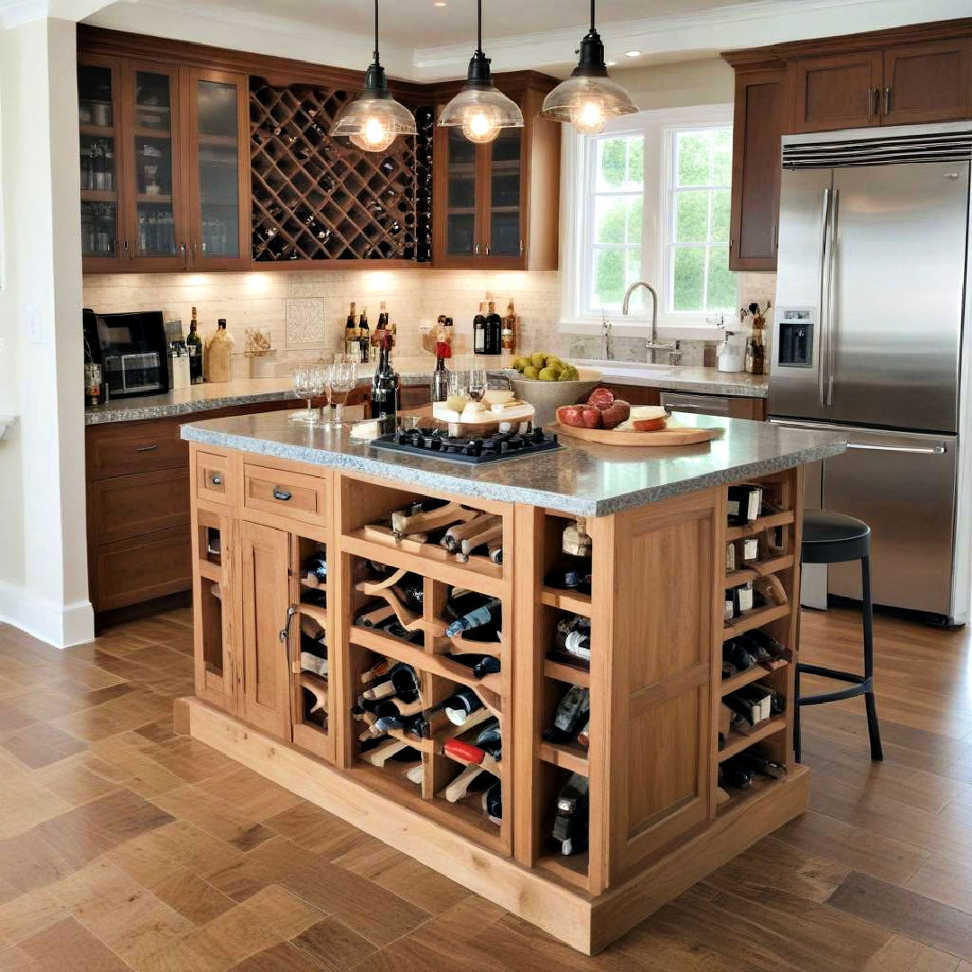 wine rack island