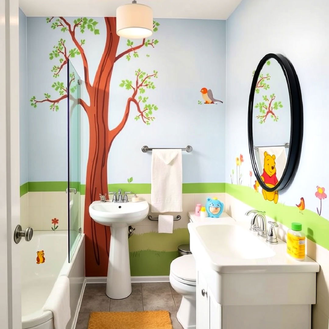 winnie the pooh themed bathroom for kids