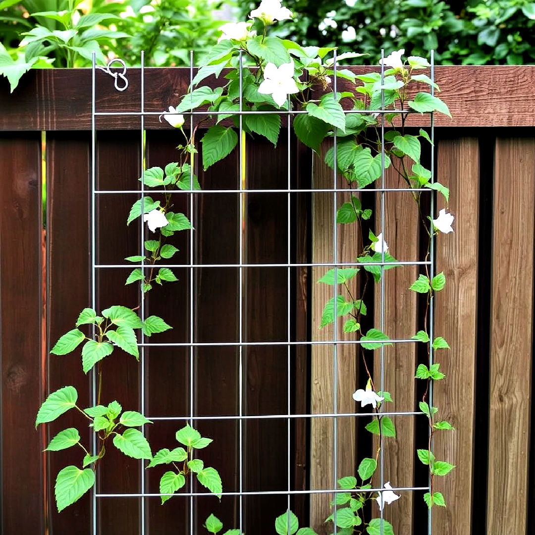 wire trellis for minimalist gardens