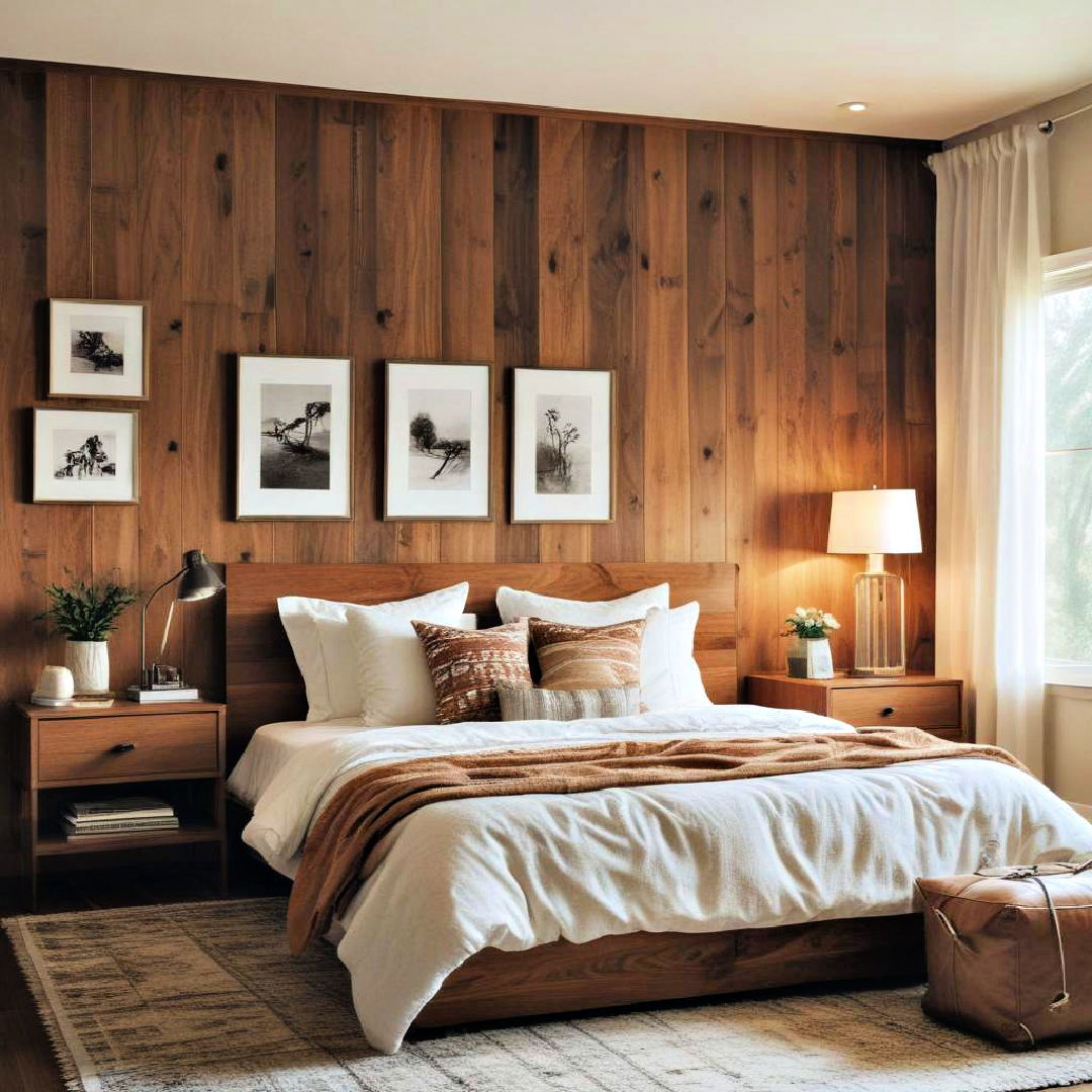 wood paneling for a warm rustic look