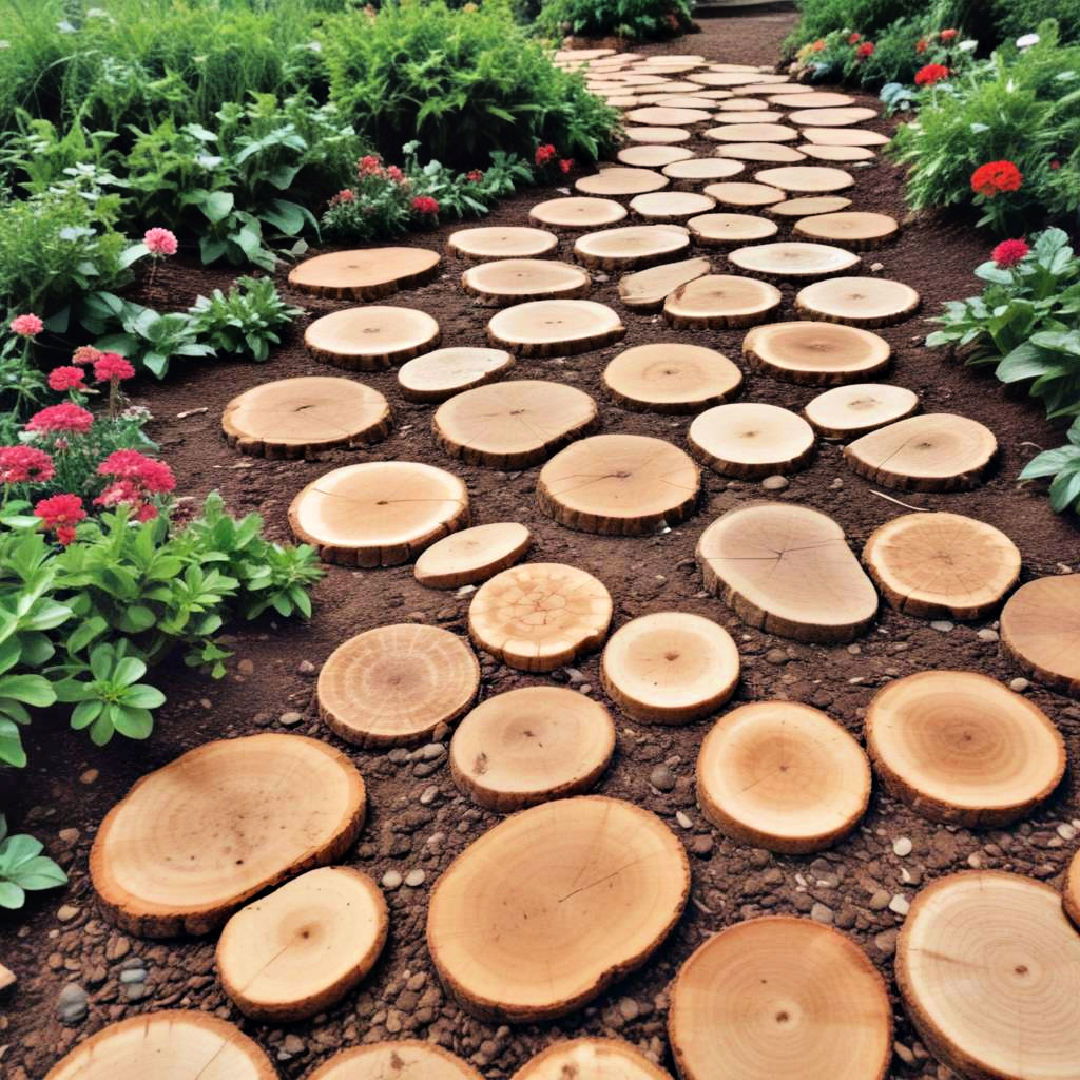 wood slice walkway