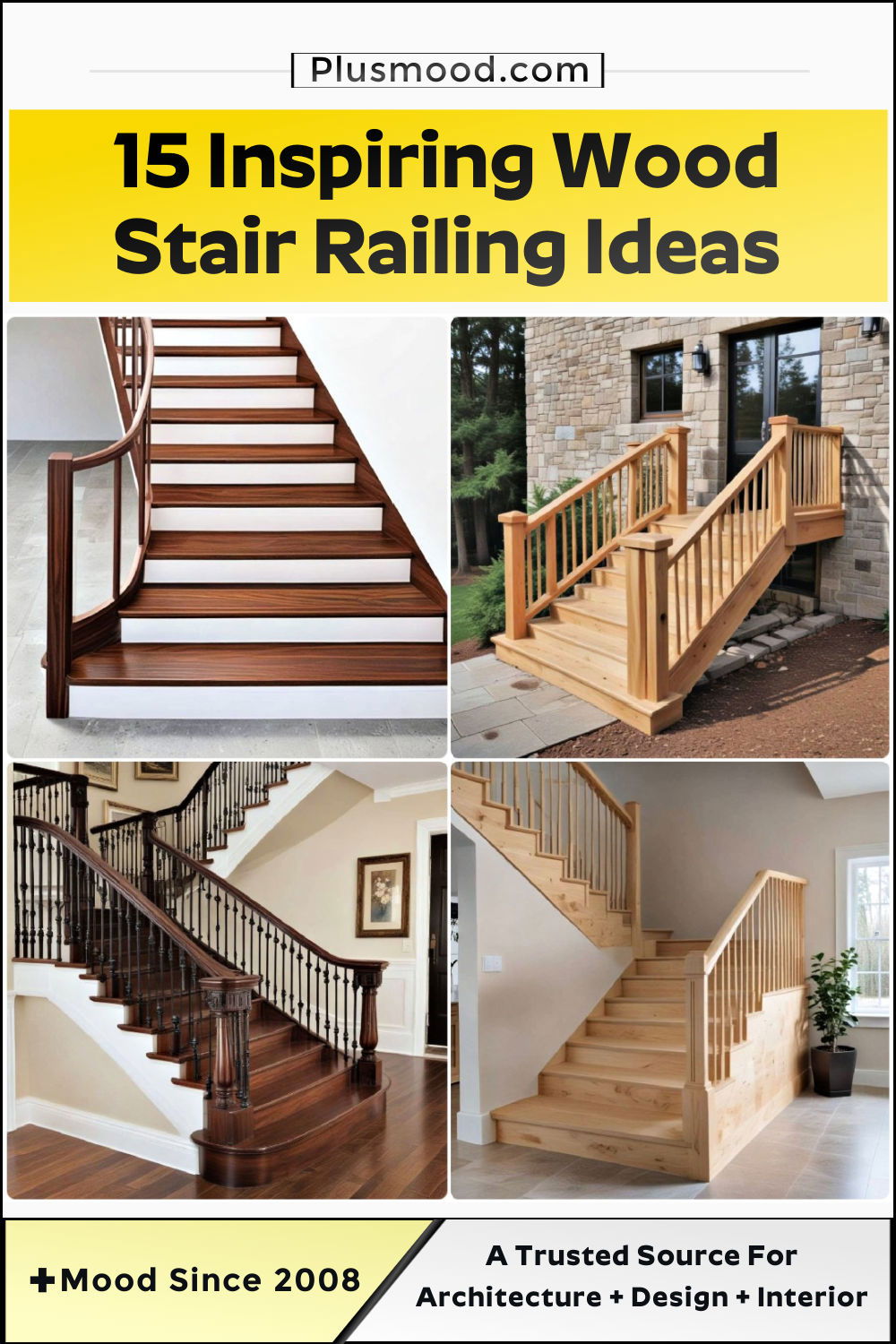 wood stair railing ideas and inspiration