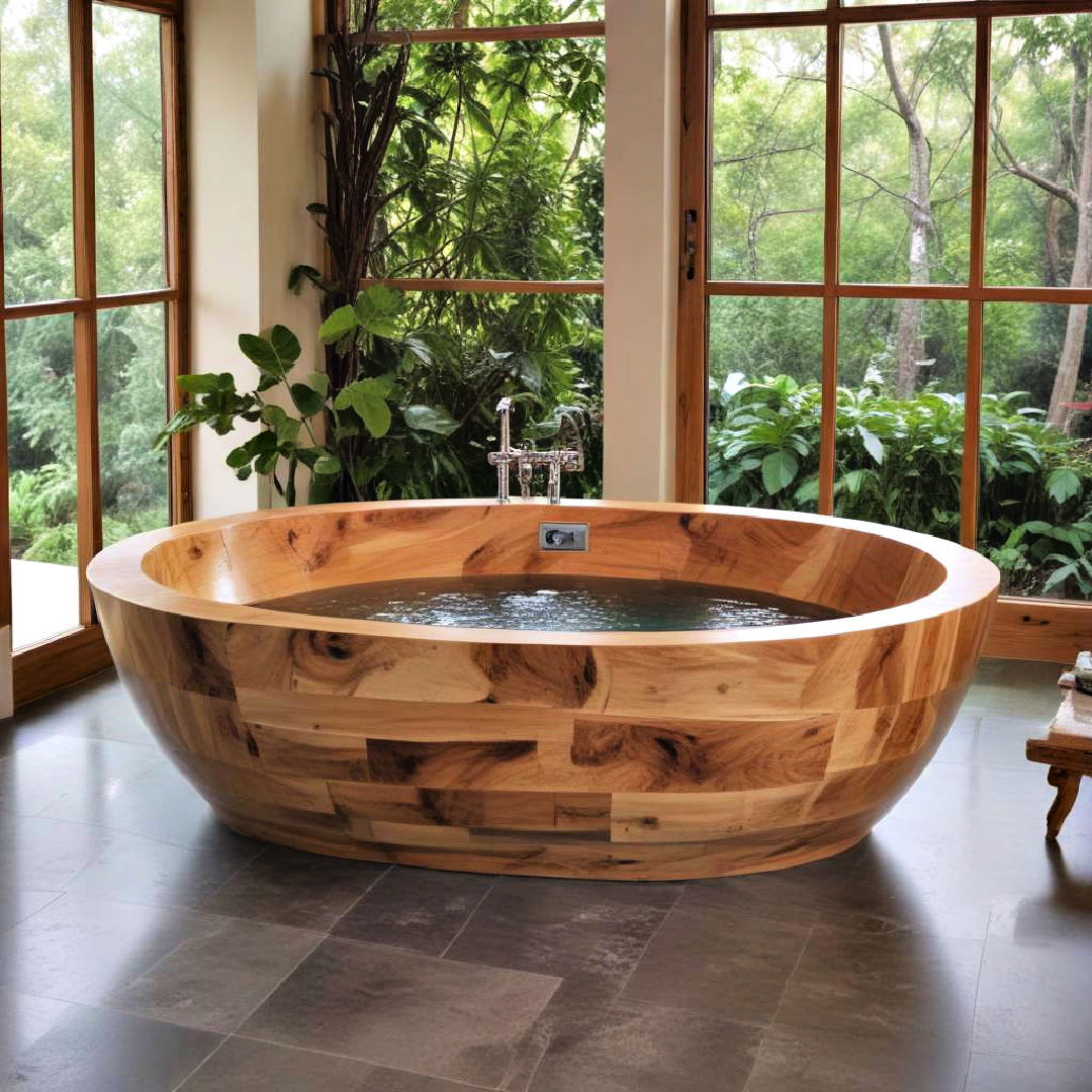 wooden bathtubs