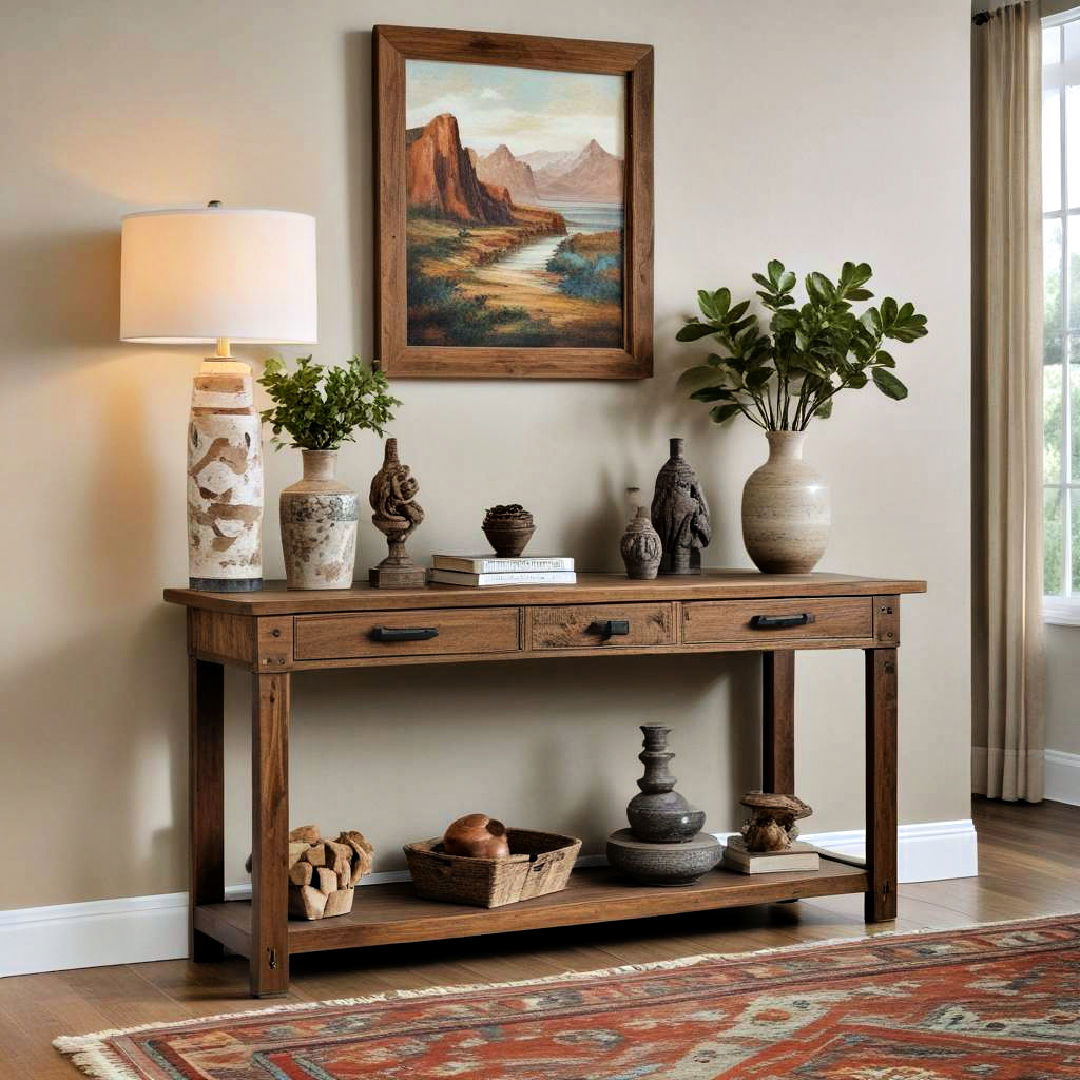 wooden console tables