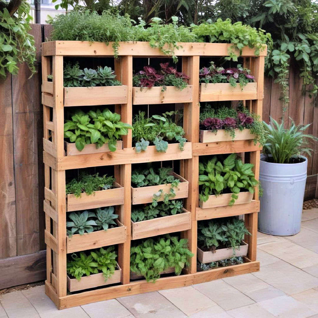 wooden crate garden