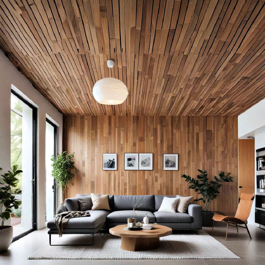 wooden slats ceiling