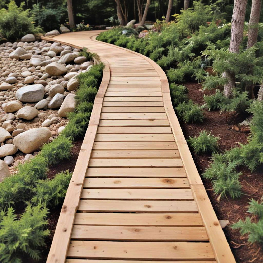 wooden walkways