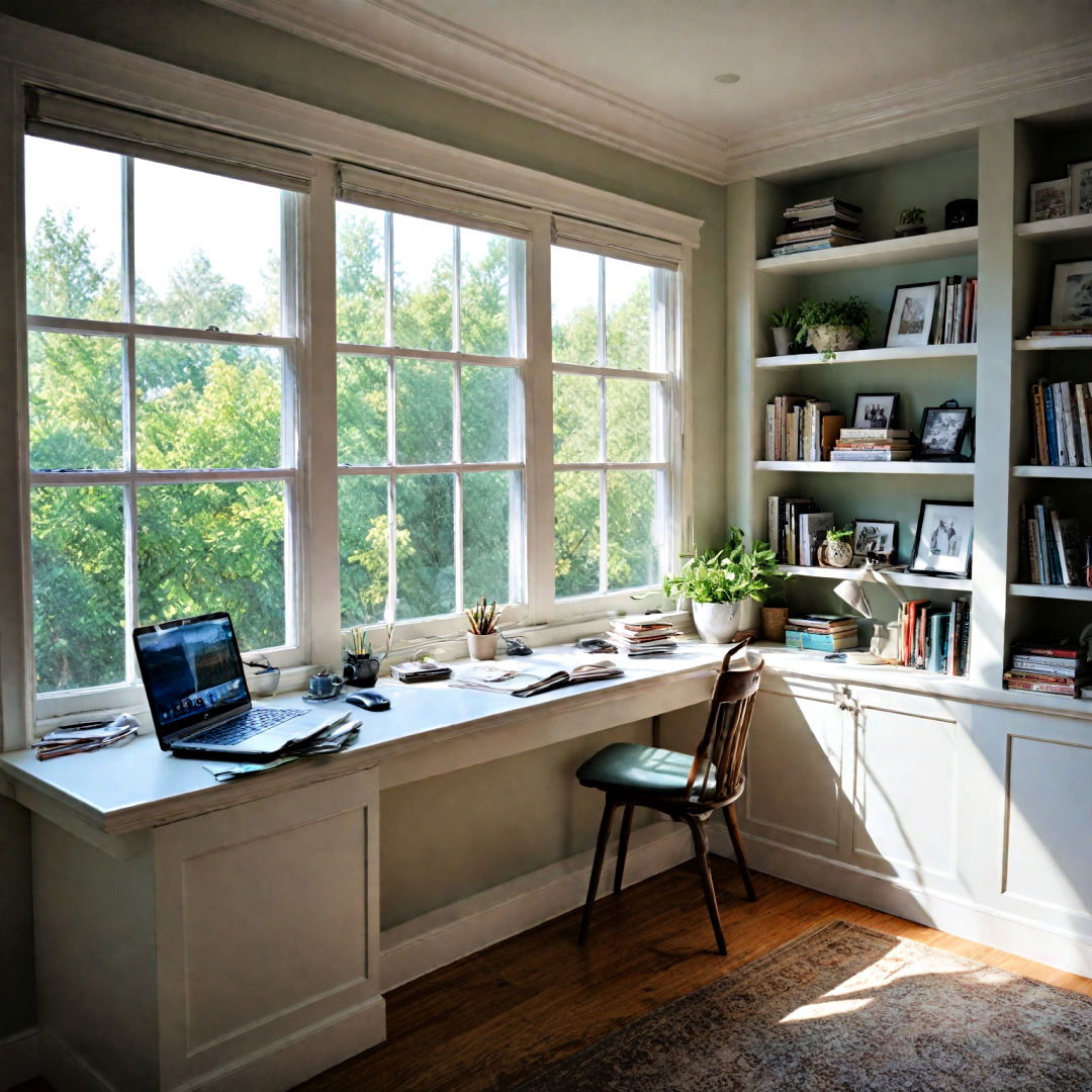 workspace window bench