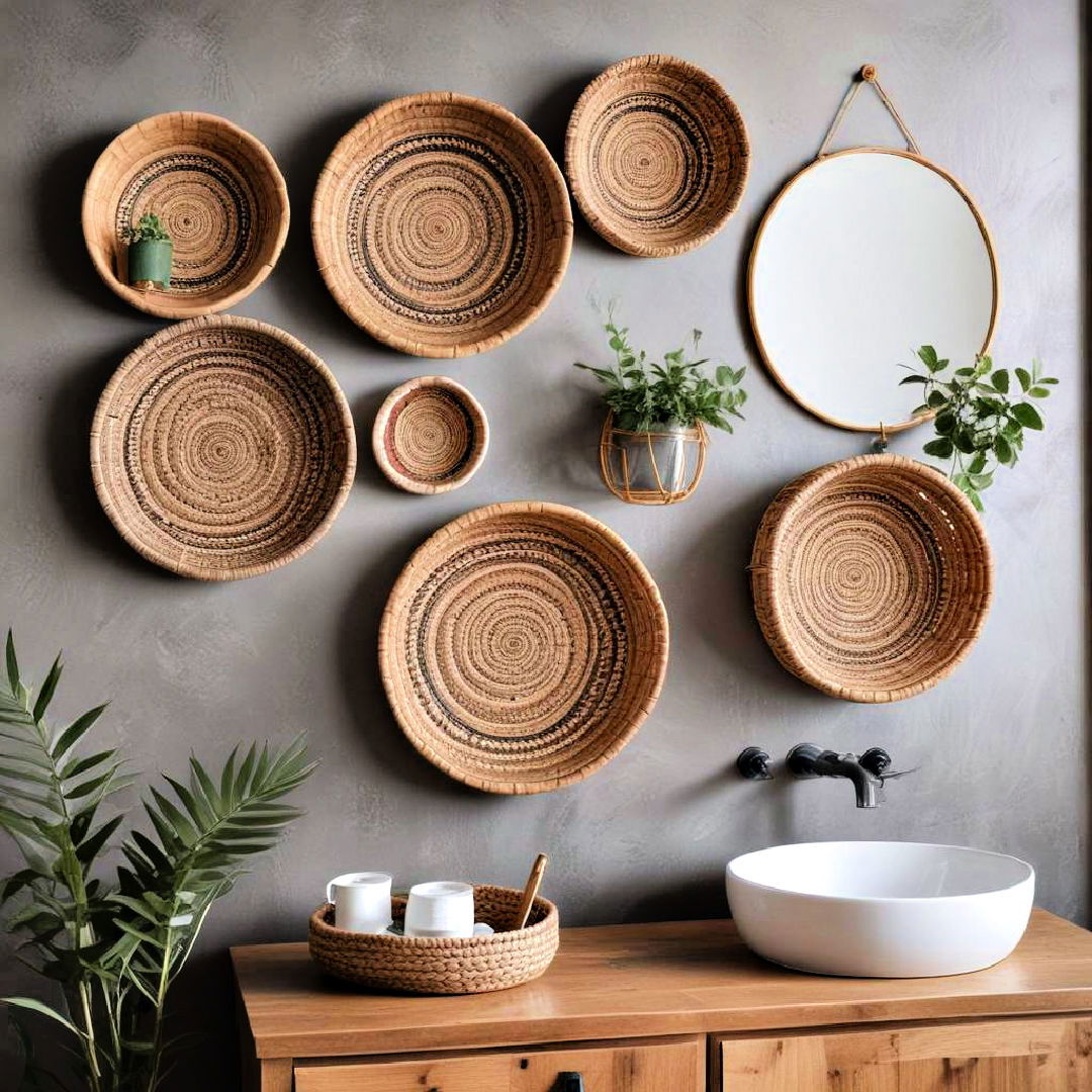 woven wall baskets for unique wall art