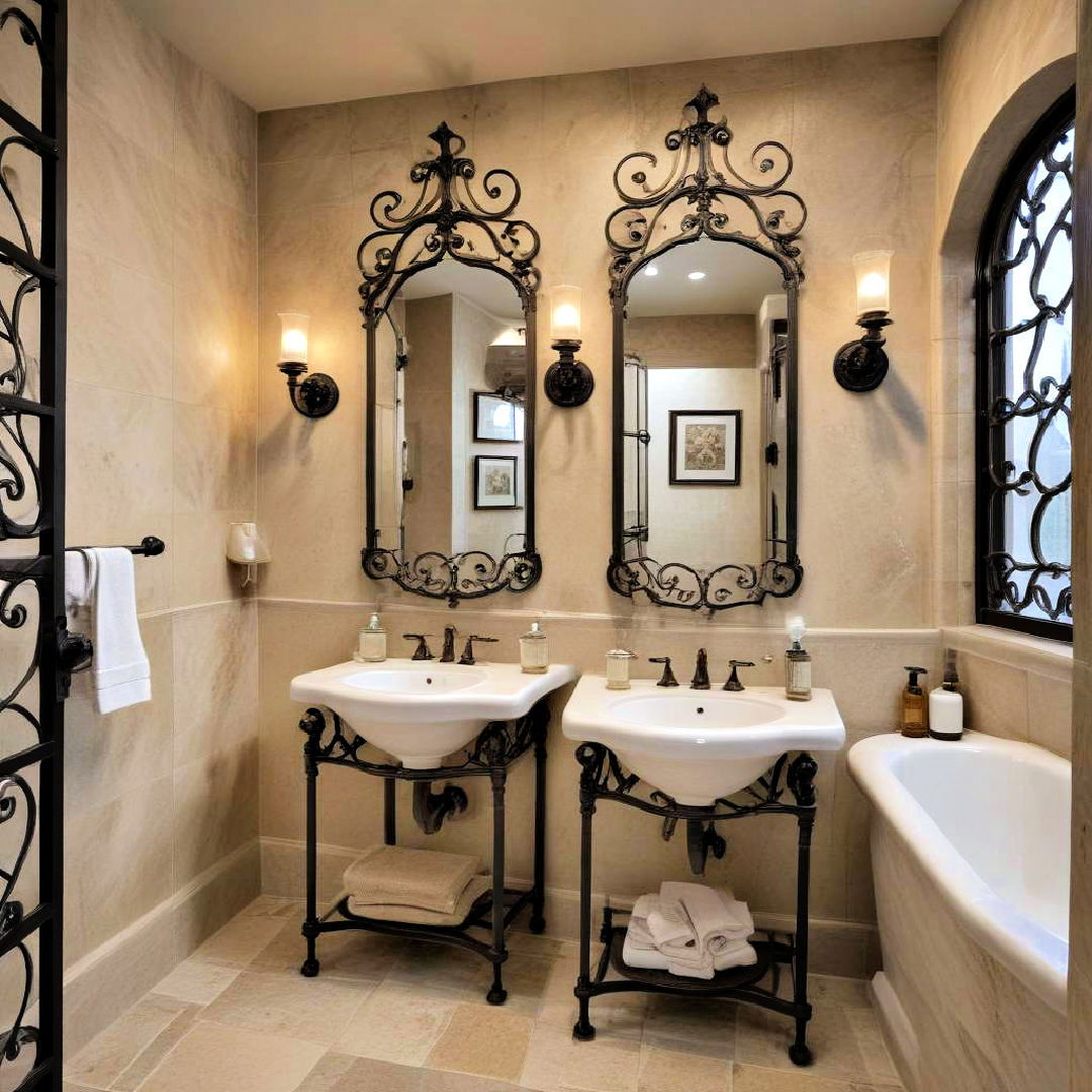 wrought iron fixtures for a traditional look