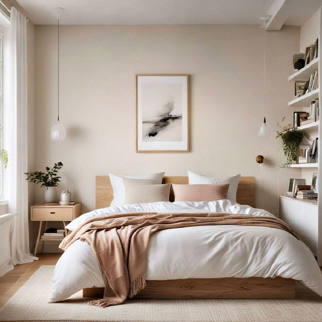 zen minimalism teenage girl bedroom