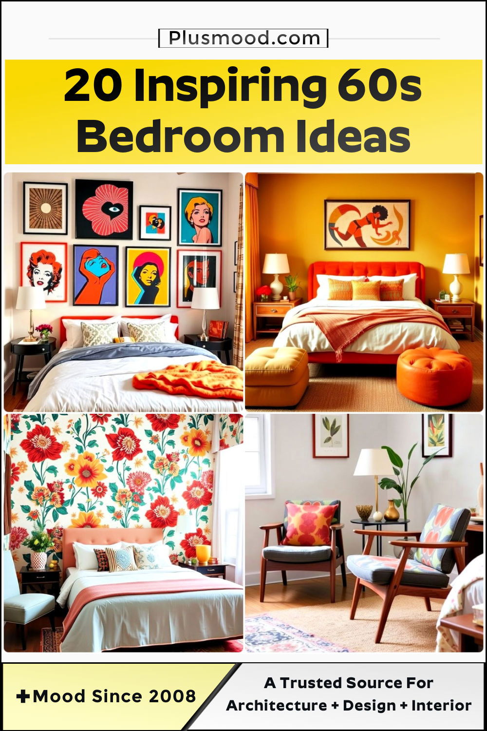 60s bedroom ideas and inspiration