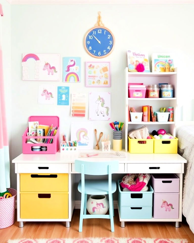 DIY unicorn craft station