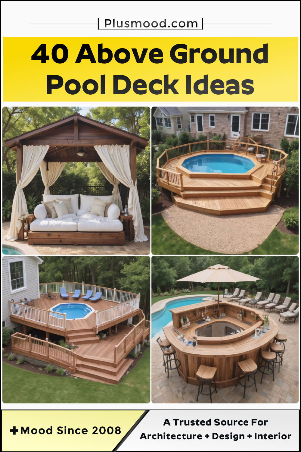 above ground pool deck ideas and inspiration