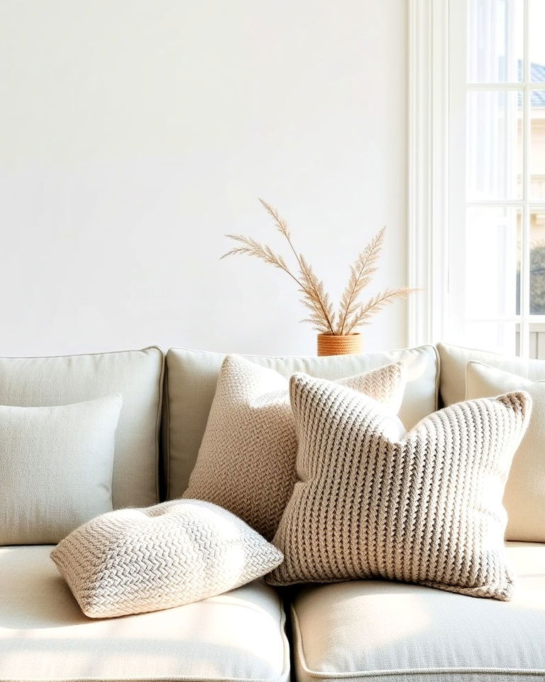 accent pillows with texture