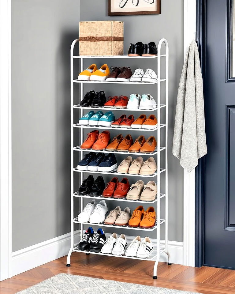 accessible tiered shoe stand