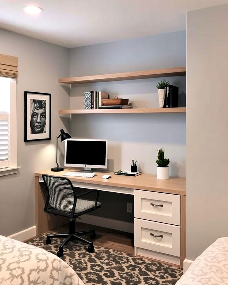 add a built in desk for productivity
